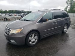 Salvage cars for sale at Dunn, NC auction: 2012 Honda Odyssey Touring