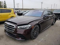 Salvage cars for sale from Copart Rancho Cucamonga, CA: 2021 Mercedes-Benz S 580 4matic