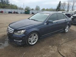 Salvage cars for sale from Copart Bowmanville, ON: 2012 Mercedes-Benz C 250 4matic