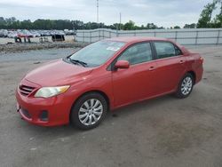 Salvage cars for sale at Dunn, NC auction: 2013 Toyota Corolla Base