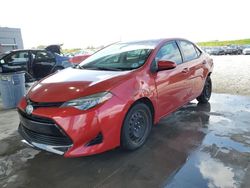 Salvage cars for sale at West Palm Beach, FL auction: 2017 Toyota Corolla L