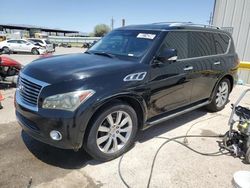 Salvage cars for sale from Copart Tucson, AZ: 2012 Infiniti QX56