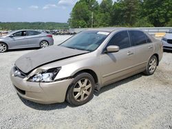 Salvage cars for sale at Concord, NC auction: 2005 Honda Accord EX