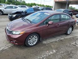 Salvage cars for sale at Fort Wayne, IN auction: 2012 Honda Civic EXL