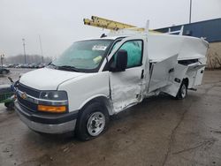 Salvage trucks for sale at Woodhaven, MI auction: 2023 Chevrolet Express G3500