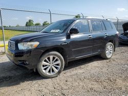Salvage cars for sale from Copart Houston, TX: 2008 Toyota Highlander Hybrid Limited