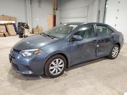 Salvage cars for sale from Copart Bowmanville, ON: 2015 Toyota Corolla L