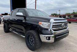 Salvage trucks for sale at Grand Prairie, TX auction: 2014 Toyota Tundra Crewmax Platinum