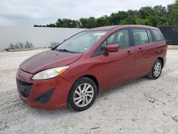 Salvage cars for sale from Copart New Braunfels, TX: 2012 Mazda 5