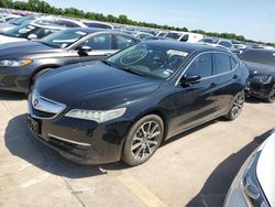 Salvage cars for sale at Wilmer, TX auction: 2015 Acura TLX Tech