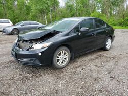 Salvage cars for sale from Copart Bowmanville, ON: 2015 Honda Civic LX