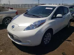 Salvage cars for sale at Elgin, IL auction: 2015 Nissan Leaf S
