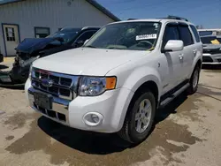 Salvage cars for sale at Pekin, IL auction: 2008 Ford Escape HEV