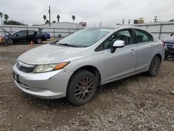 Salvage cars for sale from Copart Mercedes, TX: 2012 Honda Civic LX