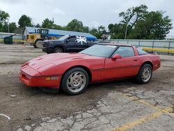 Salvage cars for sale from Copart Wichita, KS: 1990 Chevrolet Corvette