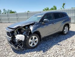 Salvage cars for sale at Wayland, MI auction: 2024 Toyota Highlander LE