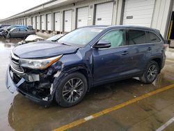 Salvage cars for sale from Copart Louisville, KY: 2016 Toyota Highlander XLE