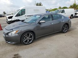 Salvage cars for sale from Copart Miami, FL: 2014 Nissan Maxima S