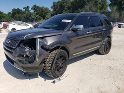 Salvage cars for sale at Ocala, FL auction: 2017 Ford Explorer Platinum