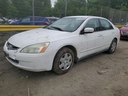 Salvage cars for sale at Waldorf, MD auction: 2005 Honda Accord LX