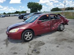 Salvage cars for sale from Copart Orlando, FL: 2005 Honda Accord EX