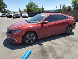 Honda Civic lx salvage cars for sale: 2020 Honda Civic LX