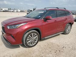 Salvage cars for sale from Copart Houston, TX: 2022 Toyota Highlander Platinum