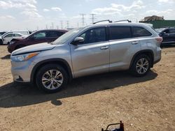 Salvage cars for sale from Copart Elgin, IL: 2015 Toyota Highlander XLE