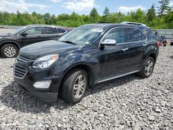 Salvage cars for sale at Windham, ME auction: 2016 Chevrolet Equinox LTZ