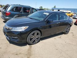 Salvage cars for sale at Woodhaven, MI auction: 2017 Honda Accord Touring