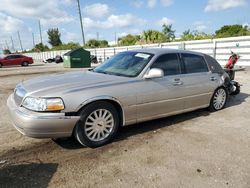 Salvage cars for sale at Miami, FL auction: 2003 Lincoln Town Car Signature