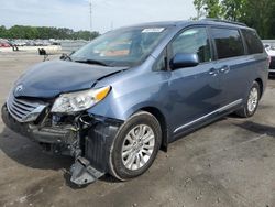 Salvage cars for sale at Dunn, NC auction: 2017 Toyota Sienna XLE
