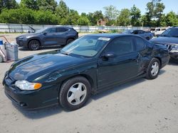 Salvage cars for sale at Hampton, VA auction: 2002 Chevrolet Monte Carlo SS