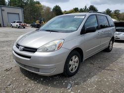 Salvage cars for sale at Mendon, MA auction: 2005 Toyota Sienna CE