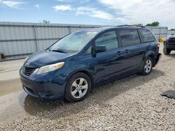 Salvage cars for sale from Copart Kansas City, KS: 2011 Toyota Sienna LE