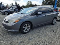 Salvage cars for sale from Copart Graham, WA: 2012 Honda Civic LX