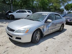 Salvage cars for sale at Cicero, IN auction: 2006 Honda Accord SE