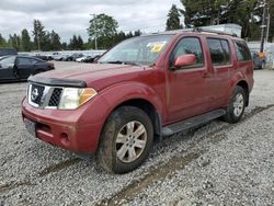 Salvage cars for sale at Graham, WA auction: 2005 Nissan Pathfinder LE