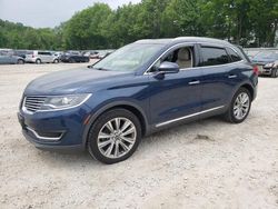Salvage cars for sale at North Billerica, MA auction: 2017 Lincoln MKX Reserve