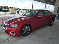 Salvage cars for sale at Homestead, FL auction: 2022 Infiniti Q50 Luxe