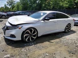 Salvage cars for sale at Waldorf, MD auction: 2021 Honda Accord Sport SE