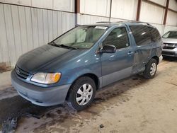 Salvage cars for sale at Pennsburg, PA auction: 2001 Toyota Sienna LE