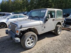 Salvage cars for sale at Graham, WA auction: 2000 Jeep Wrangler / TJ Sport