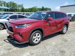 Salvage cars for sale at Spartanburg, SC auction: 2021 Toyota Highlander Hybrid LE