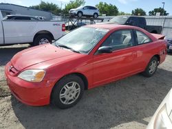 Salvage cars for sale from Copart Sacramento, CA: 2002 Honda Civic LX