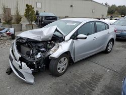 Salvage cars for sale at Exeter, RI auction: 2017 KIA Forte LX