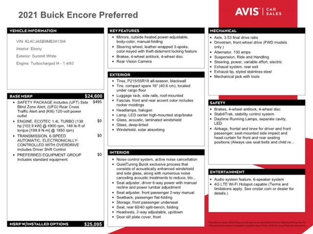 2021 Buick Encore Preferred