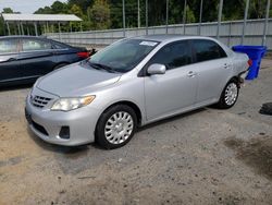 Salvage cars for sale at Savannah, GA auction: 2013 Toyota Corolla Base