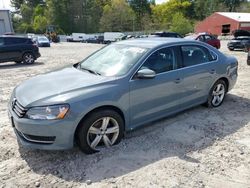 Salvage cars for sale from Copart Mendon, MA: 2013 Volkswagen Passat SE