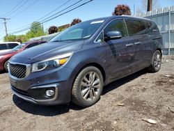 Salvage cars for sale at New Britain, CT auction: 2015 KIA Sedona SXL